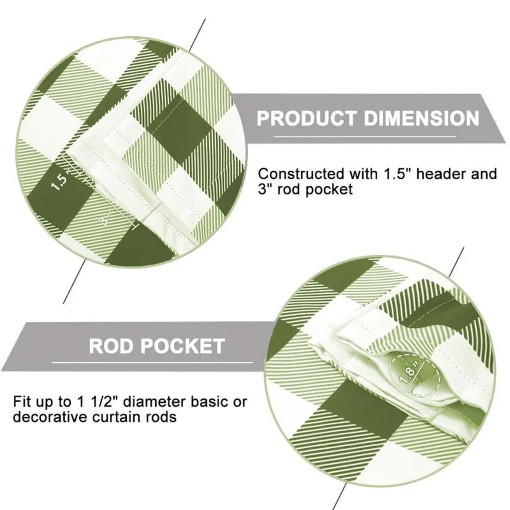 Woven Trends Designer Home Modern Kitchen Curtain Panels, 24L x 29W Inches
